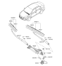 Diagram for 2019 Hyundai Santa Fe Wiper Blade - 98350-2W000