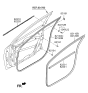 Diagram for 2020 Hyundai Elantra Weather Strip - 82110-F3000-4X