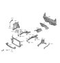 Diagram for 2022 Hyundai Santa Fe Radiator Support - 64101-S2500