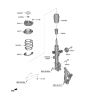 Diagram for 2023 Hyundai Santa Fe Hybrid Coil Spring Insulator - 54633-R5000