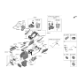 Diagram for Hyundai Santa Fe Hybrid Center Console Base - 84614-S2AA0-NNB