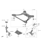 Diagram for Hyundai Santa Fe Hybrid Control Arm Bushing - 54551-S1AA0