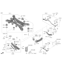 Diagram for 2022 Hyundai Santa Fe Rear Crossmember - 55405-P2000