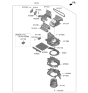 Diagram for Hyundai Santa Fe Blower Motor - 97113-P2000