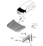 Diagram for 2022 Hyundai Santa Fe Hood Hinge - 66910-S2000