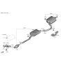 Diagram for 2022 Hyundai Santa Fe Exhaust Pipe - 28710-S2350