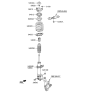 Diagram for Hyundai Santa Fe Sport Shock And Strut Mount - 54610-2P500