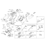 Diagram for Hyundai Santa Fe Sport Shift Indicator - 84655-4Z000