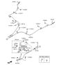 Diagram for 2013 Hyundai Santa Fe Sport Parking Brake Cable - 59770-4Z500