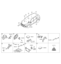 Diagram for Hyundai Santa Fe XL Horn - 96630-2W000