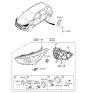 Diagram for Hyundai Santa Fe Sport Headlight - 92101-4Z010