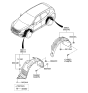 Diagram for Hyundai Santa Fe Sport Wheelhouse - 86812-4Z000