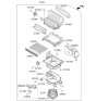 Diagram for 2015 Hyundai Santa Fe Sport Blower Motor - 97113-B8000