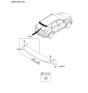 Diagram for 2015 Hyundai Santa Fe Sport Spoiler - 87210-4Z000