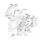 Diagram for Hyundai Door Latch Assembly - 81420-2W000