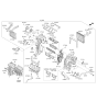 Diagram for 2018 Hyundai Santa Fe Sport Blend Door Actuator - 97154-2Y000