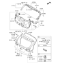 Diagram for Hyundai Santa Fe Sport Tailgate Lock Actuator Motor - 81230-2W000