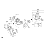 Diagram for Hyundai Santa Fe Sport Brake Caliper Bracket - 58310-2WA00