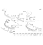 Diagram for Hyundai Santa Fe Sport Bumper Reflector - 92406-2W200