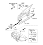 Diagram for Hyundai Santa Fe Sport Door Handle - 82661-2W710