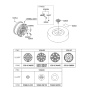 Diagram for Hyundai Genesis Wheel Cover - 52960-3M150