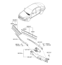 Diagram for 2008 Hyundai Genesis Wiper Blade - 98360-3M000