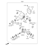 Diagram for 2012 Hyundai Genesis Differential Bearing - 53066-3C300