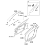 Diagram for 2013 Hyundai Genesis Door Seal - 82220-3M010