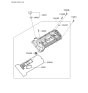 Diagram for 2012 Hyundai Genesis Valve Cover Gasket - 22441-3F360