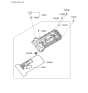 Diagram for 2008 Hyundai Genesis Valve Cover Gasket - 22441-3F360