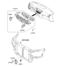 Diagram for 2008 Hyundai Genesis Blower Control Switches - 97250-3M700