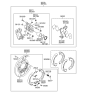 Diagram for Hyundai Genesis Brake Pad Set - 58302-3MA01