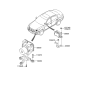 Diagram for Hyundai Genesis Yaw Sensor - 95690-3M500