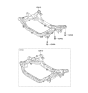 Diagram for 2013 Hyundai Genesis Front Cross-Member - 62410-3M000