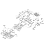 Diagram for 2011 Hyundai Genesis Floor Pan - 65523-3M000