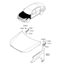 Diagram for 2009 Hyundai Genesis Hood - 66400-3M010