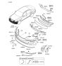 Diagram for 2010 Hyundai Genesis Bumper - 86511-3M500