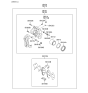 Diagram for Hyundai Brake Bleeder Screw - 58125-2B000