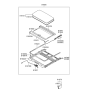 Diagram for 2010 Hyundai Genesis Sunroof - 81610-3M000