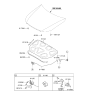 Diagram for Hyundai Genesis Hood Latch - 81130-3M000