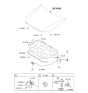 Diagram for 2008 Hyundai Genesis Hood Latch - 81130-3M000