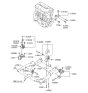 Diagram for 2011 Hyundai Santa Fe Engine Mount Torque Strut - 21670-2G000