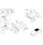 Diagram for Hyundai Sonata Sun Visor - 85202-3Q021-YDA