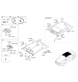 Diagram for 2015 Hyundai Sonata Hybrid Sun Visor - 85202-4R510-YDA