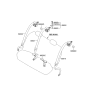 Diagram for Hyundai Sonata Seat Belt - 89810-3Q000-HZ