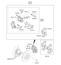 Diagram for Hyundai Sonata Brake Pad Set - 58101-3QA10