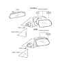 Diagram for 1997 Hyundai Accent Car Mirror - 85101-22250