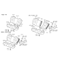 Diagram for 1999 Hyundai Accent Seat Cushion - 89150-22100