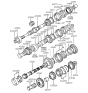 Diagram for 1995 Hyundai Elantra Synchronizer Ring - 43374-28002