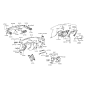 Diagram for 1999 Hyundai Accent Glove Box - 84510-22200-FK